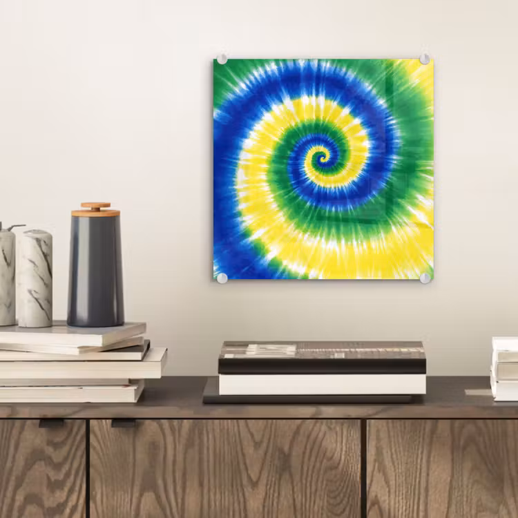 Tableau en verre - Spirale - Verte - Rotative — 2