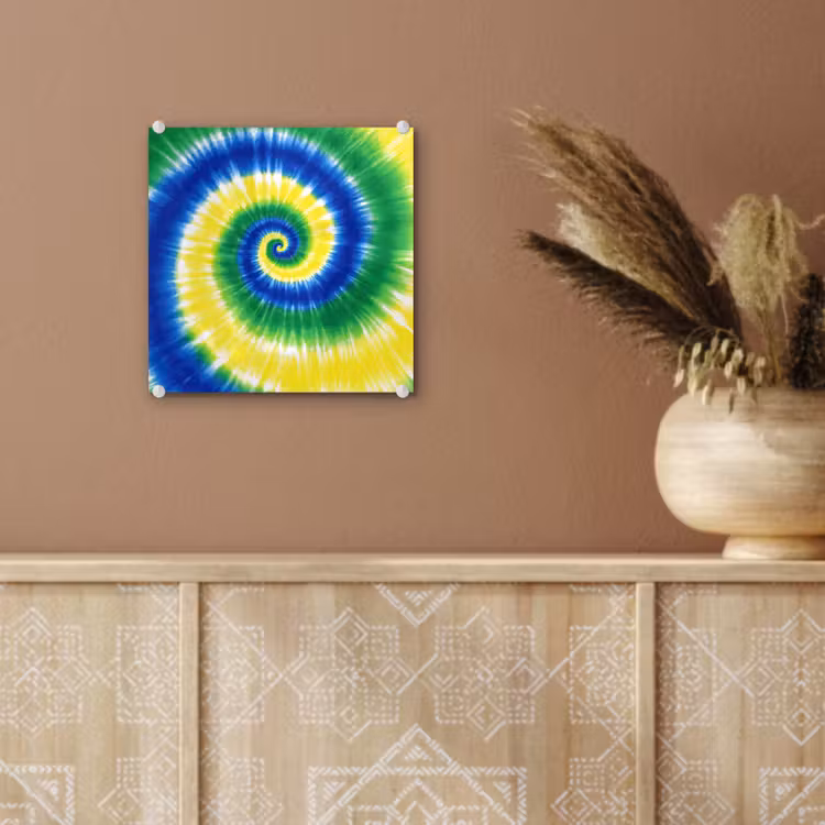 Tableau en verre - Spirale - Verte - Rotative — 6