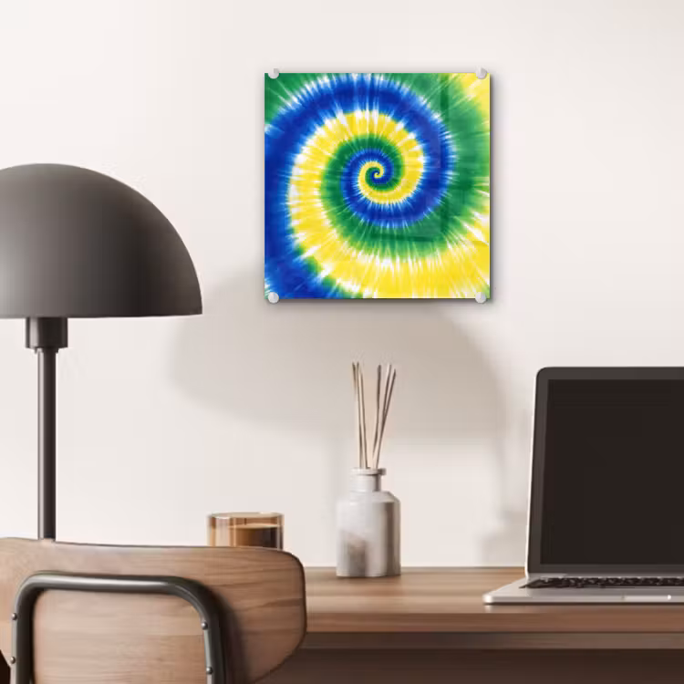 Tableau en verre - Spirale - Verte - Rotative — 7