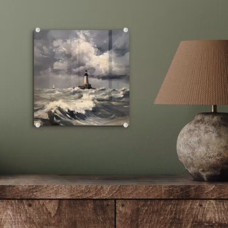 Tableau en verre - Phare - Vagues - Tempête — 4