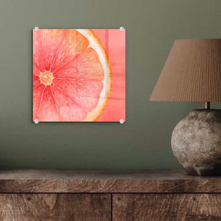 Tableau en verre - Pamplemousse - Rose - Vif — 4