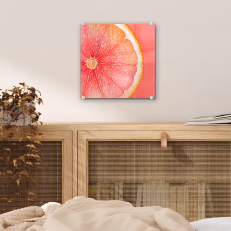 Tableau en verre - Pamplemousse - Rose - Vif — 5