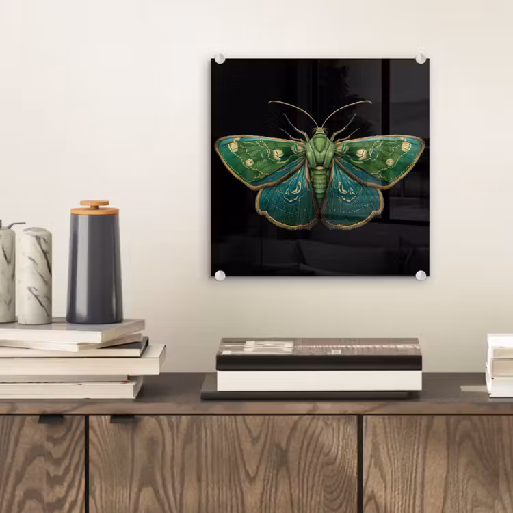 Tableau en verre - Moth - Vibrant - Vert — 2
