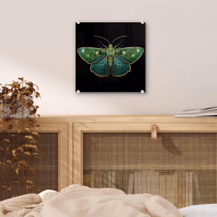 Tableau en verre - Moth - Vibrant - Vert — 5