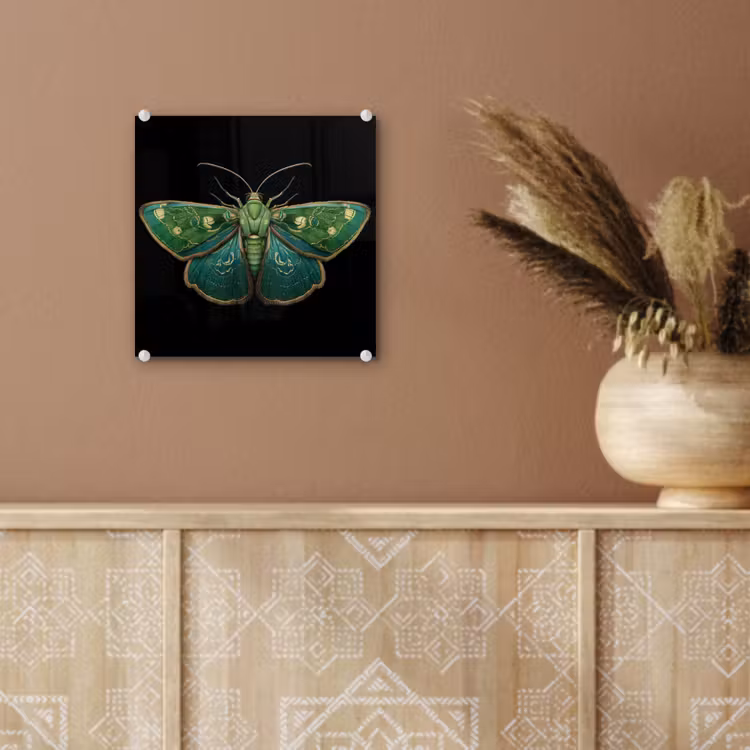 Tableau en verre - Moth - Vibrant - Vert — 6
