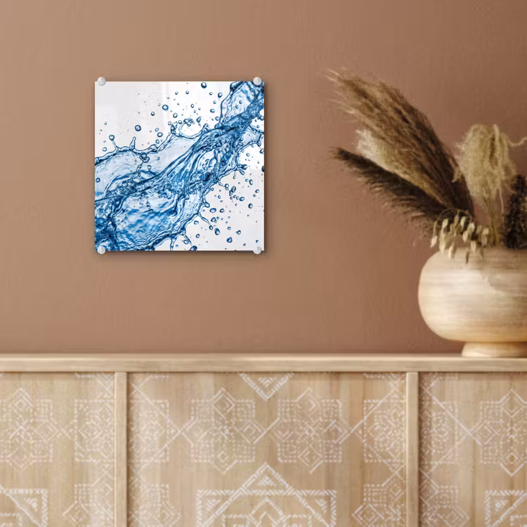 Tableau en verre - Spash - Eau - Bleu — 6