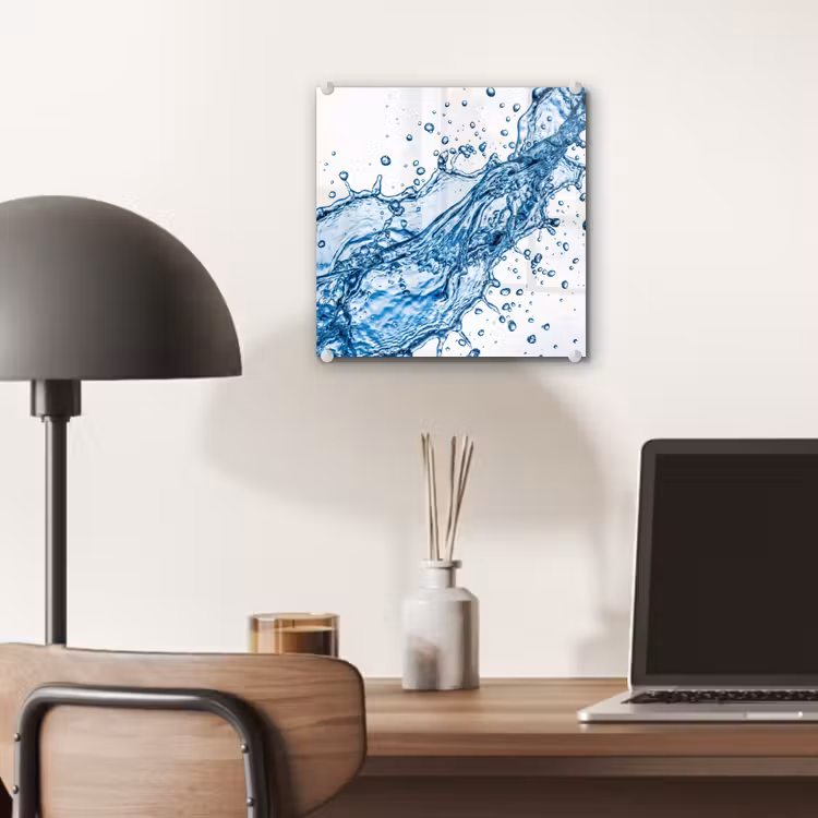 Tableau en verre - Spash - Eau - Bleu — 7