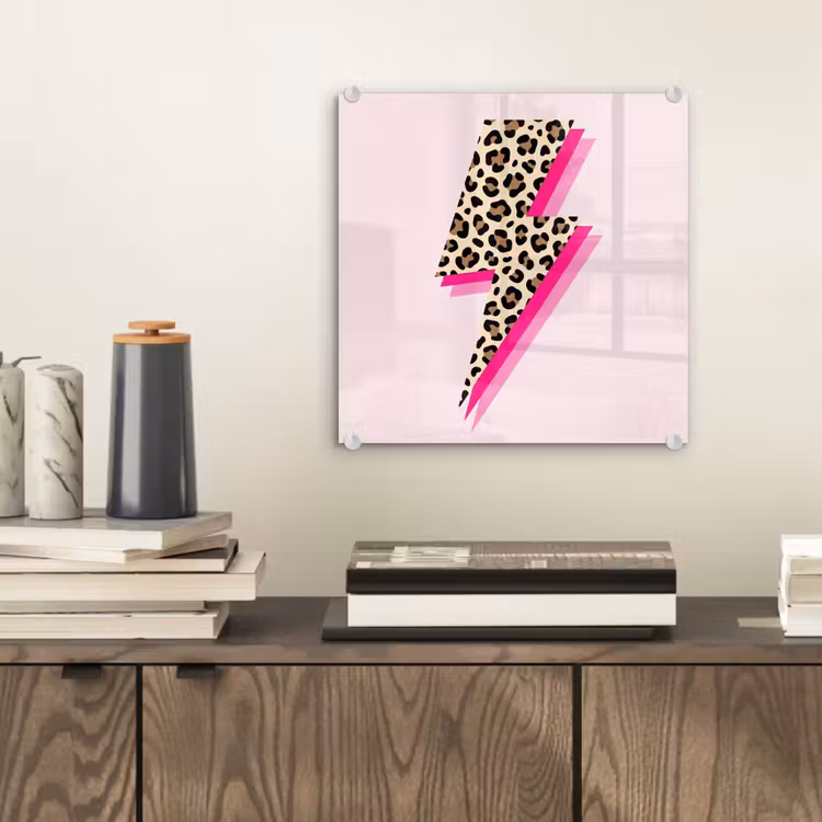 Tableau en verre - Pois - Rose - Eclair — 2