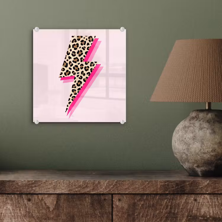 Tableau en verre - Pois - Rose - Eclair — 4