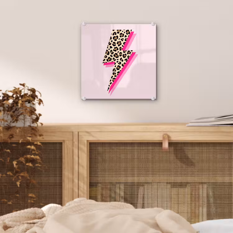Tableau en verre - Pois - Rose - Eclair — 5