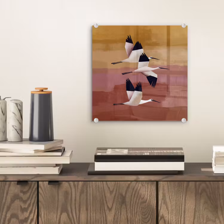 Tableau en verre - Oiseaux - Bec - Abstrait — 2