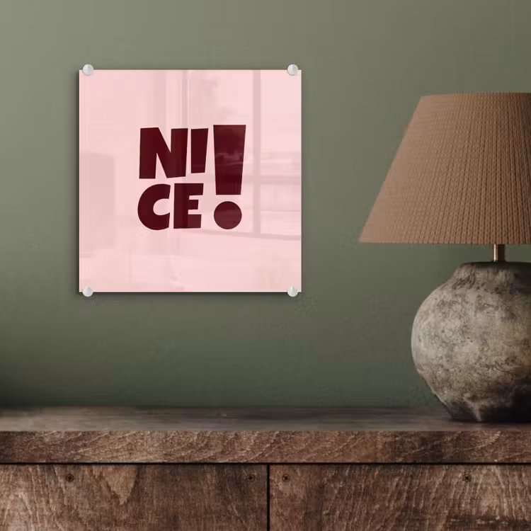 Tableau en verre - Nice - Point d'exclamation - Rose — 4