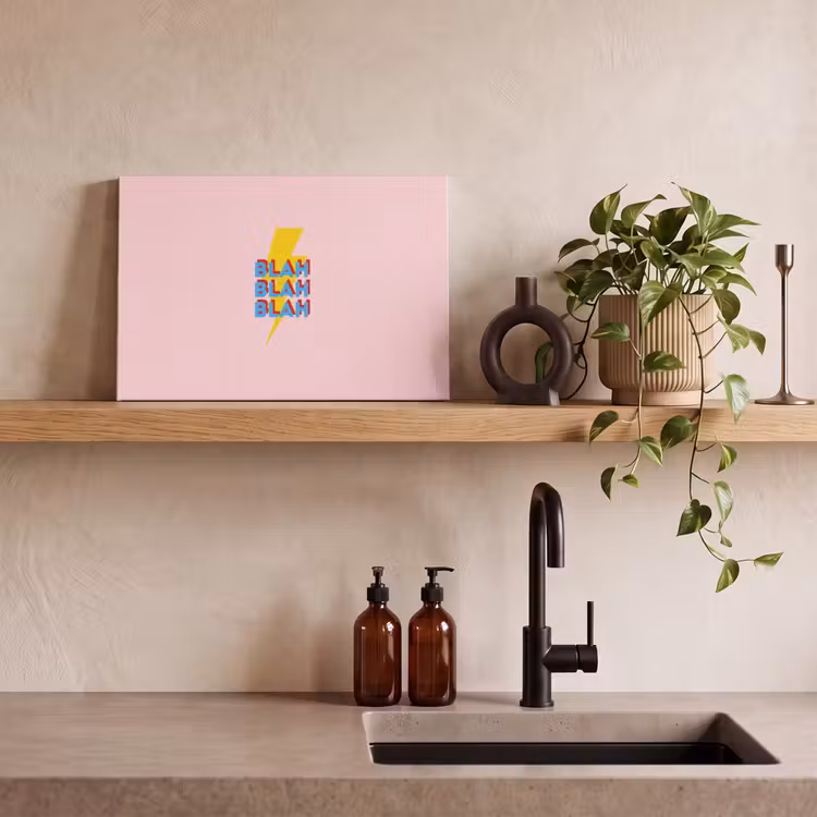 Tableau sur toile - Blah - Eclair - Rose — 2