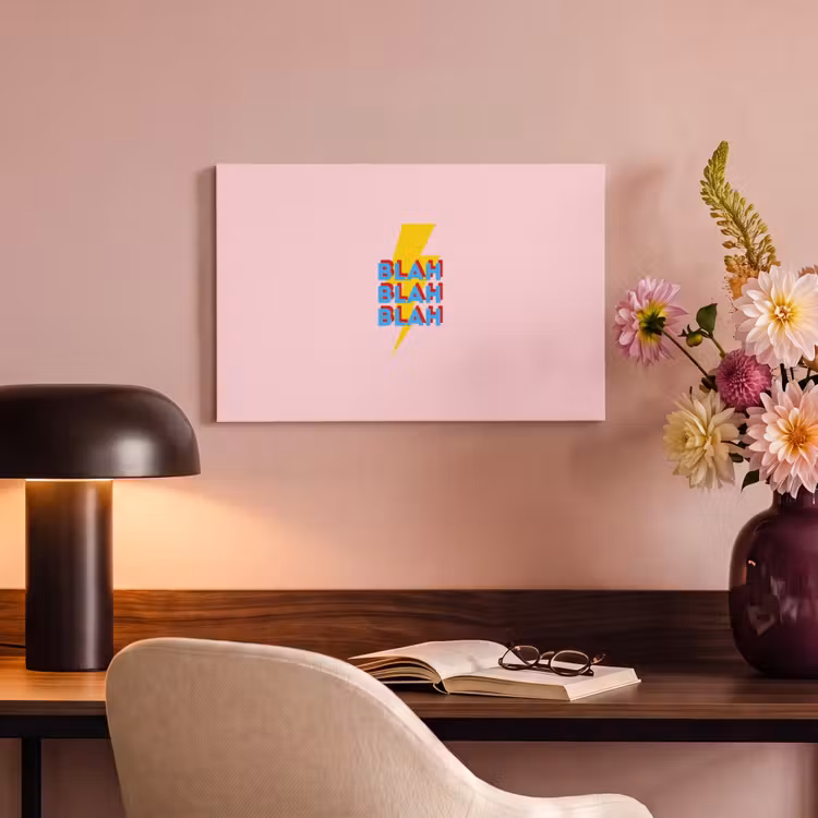 Tableau sur toile - Blah - Eclair - Rose — 3