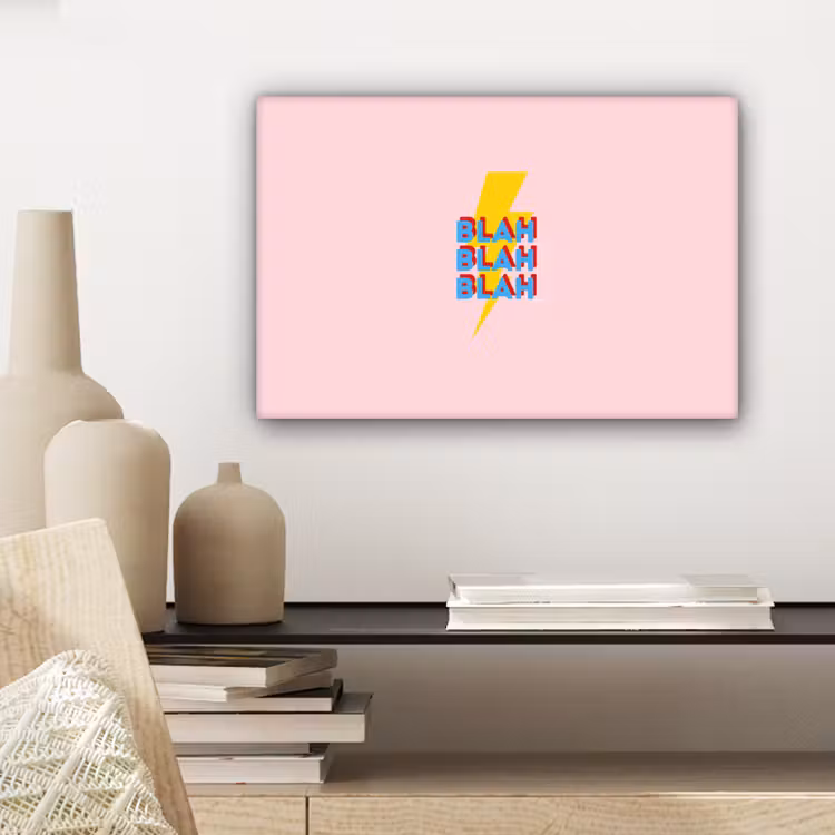 Tableau sur toile - Blah - Eclair - Rose — 4