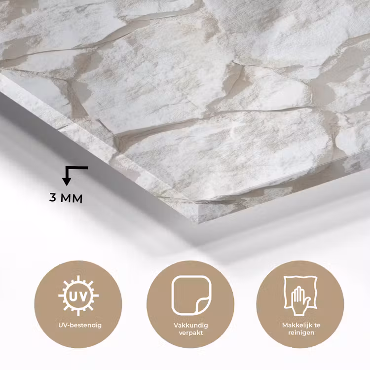 Tableau en verre - Structure - Rock - Blanc — 3