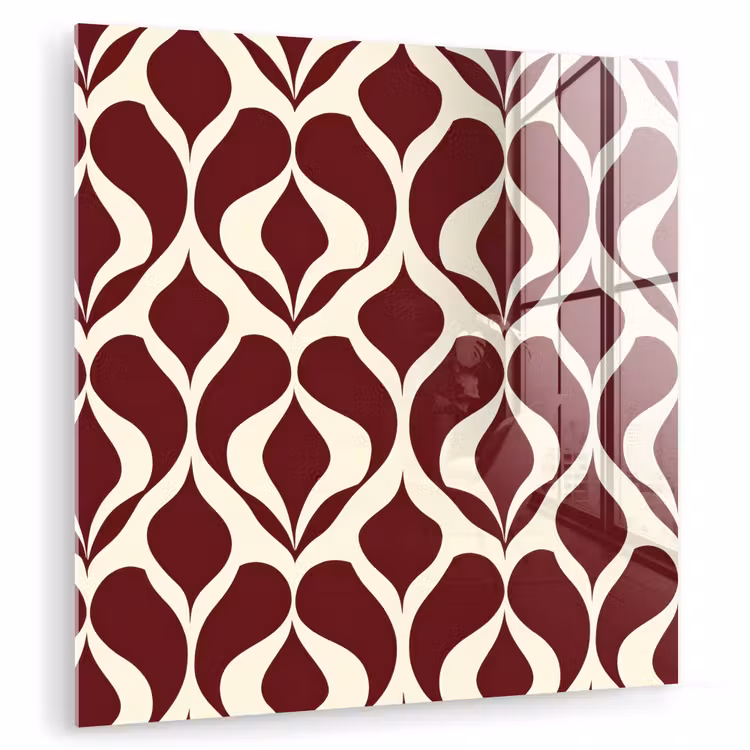 Tableau en verre - Rouge - Drop pattern - Graphic — 1