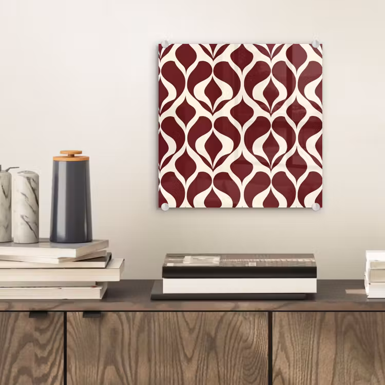 Tableau en verre - Rouge - Drop pattern - Graphic — 2
