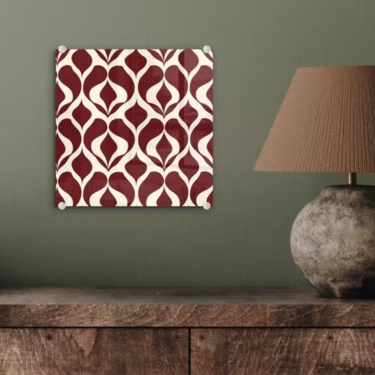 Tableau en verre - Rouge - Drop pattern - Graphic — 4