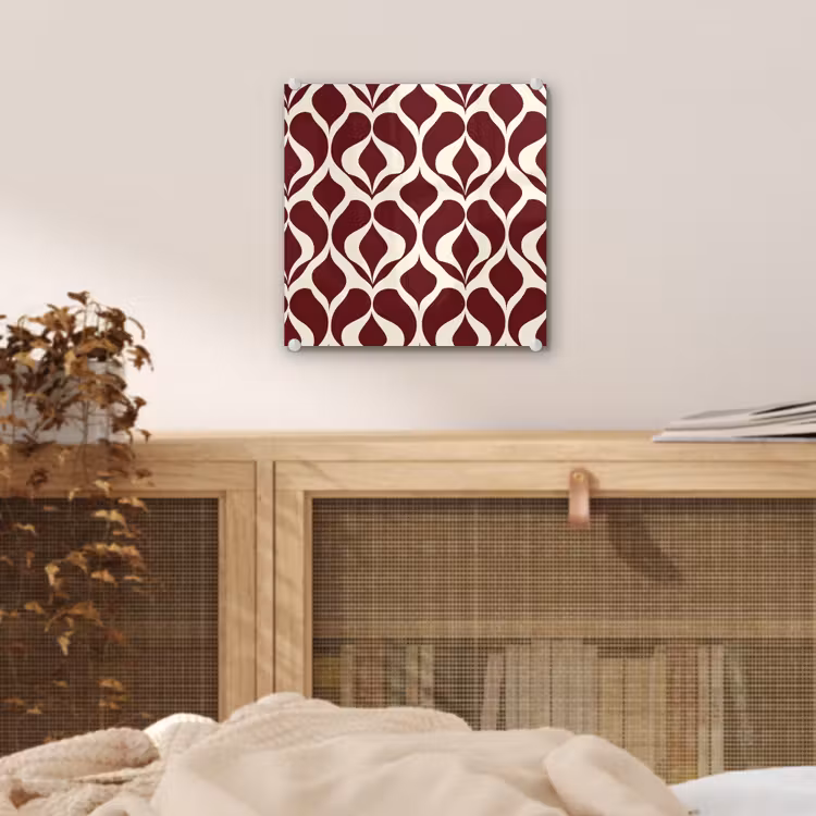 Tableau en verre - Rouge - Drop pattern - Graphic — 5