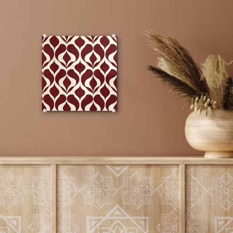 Tableau en verre - Rouge - Drop pattern - Graphic — 6