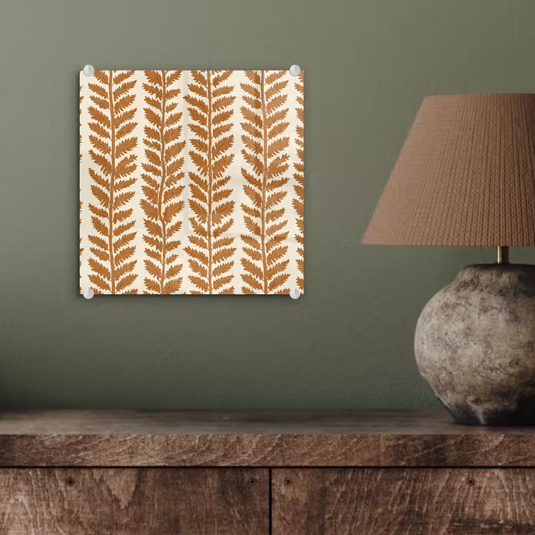 Tableau en verre - Texture - Feuilles - Ocre — 4