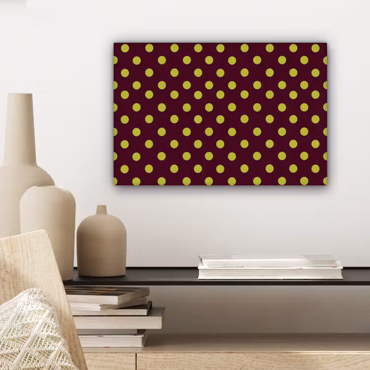 Tableau sur toile - Classique - Points - Vert — 4