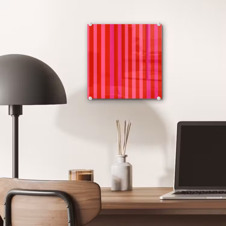 Tableau en verre - Vertical - Rayures - Rose — 7