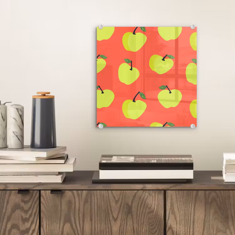 Tableau en verre - Pommes - Modernes - Vertes — 2