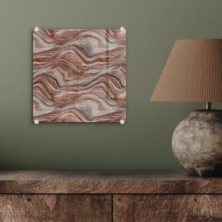 Tableau en verre - Motif - Grès - Travertin — 4