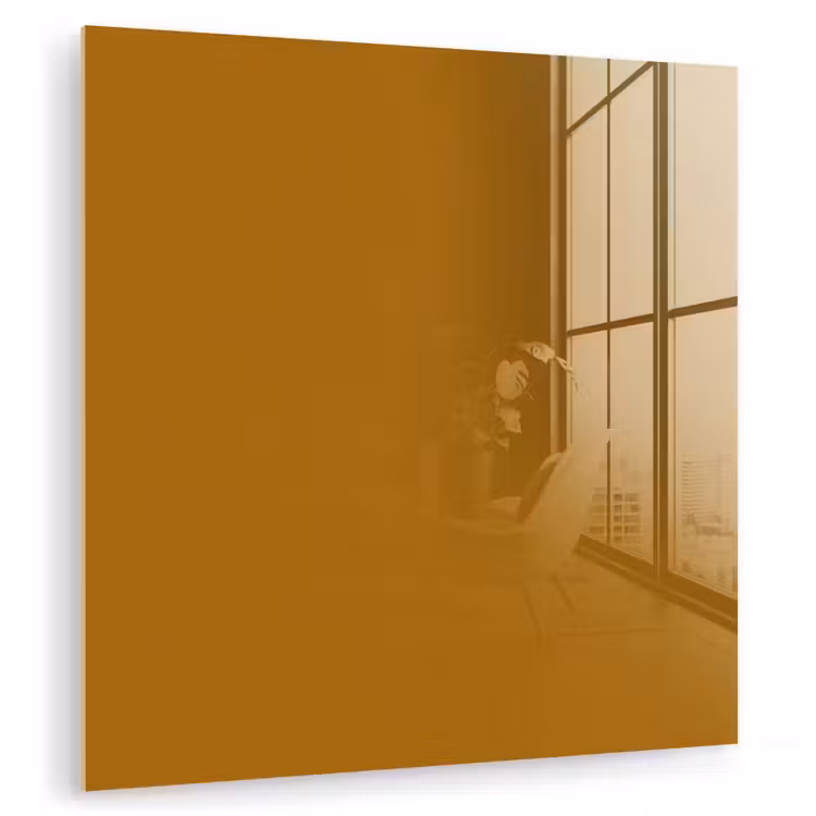 Tableau en verre - Ocre - Or - Jaune — 1