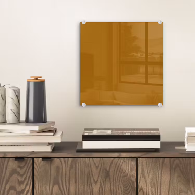 Tableau en verre - Ocre - Or - Jaune — 2