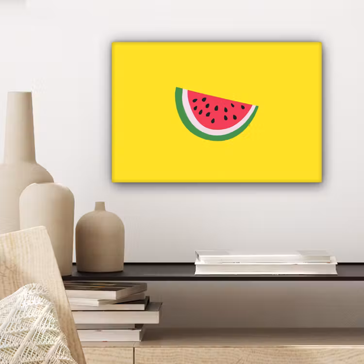 Tableau sur toile - Fruit - Pastèque - Jaune — 4