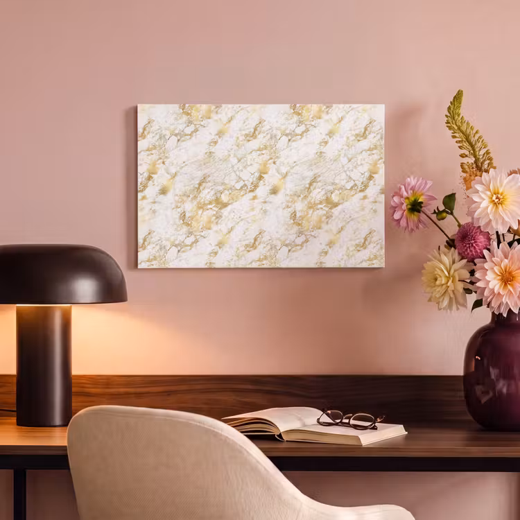 Tableau sur toile - Marbre - Or - Texturé — 3
