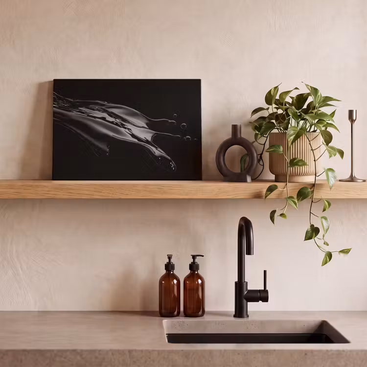 Tableau sur toile - Noir - Splash - Eau — 2