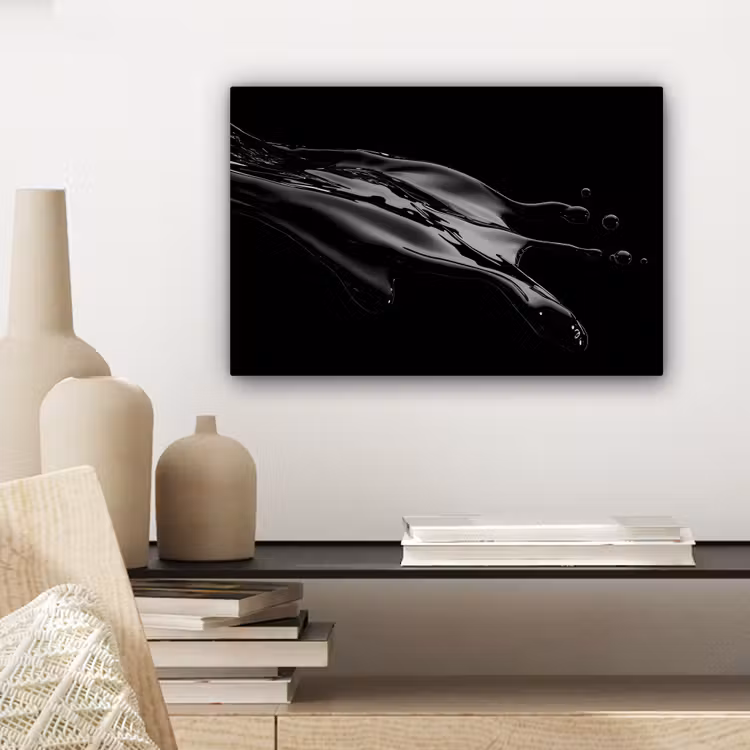 Tableau sur toile - Noir - Splash - Eau — 4