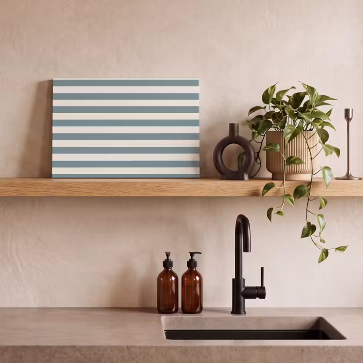 Tableau sur toile - Rayures - Moderne - Bleu — 2