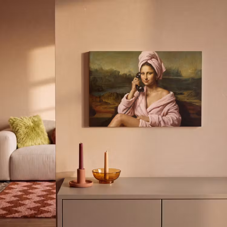 Tableau sur toile - Mona - Classique - Rose — 1