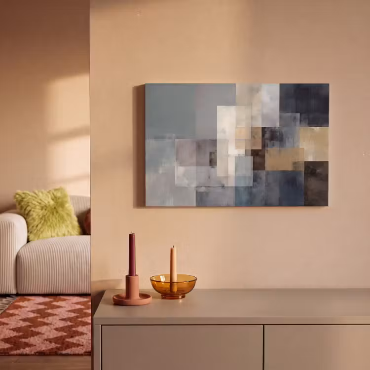 Tableau sur toile - Rectangles - Abstrait - Bleu — 1