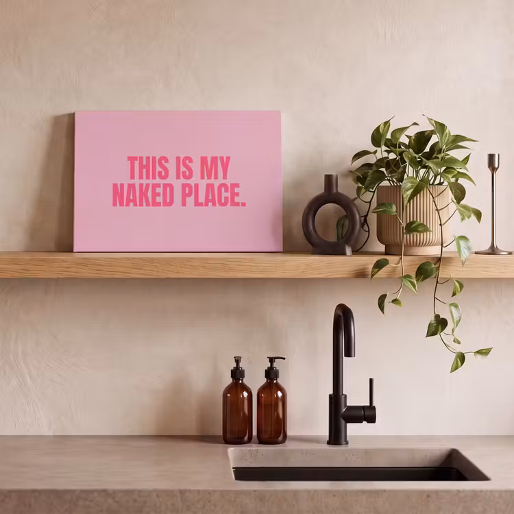Tableau sur toile - Texte - Moderne - Rose — 2