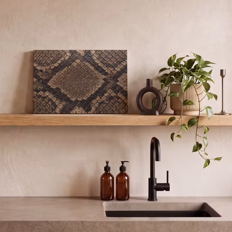 Tableau sur toile - Python - Écailles - Bronze — 2