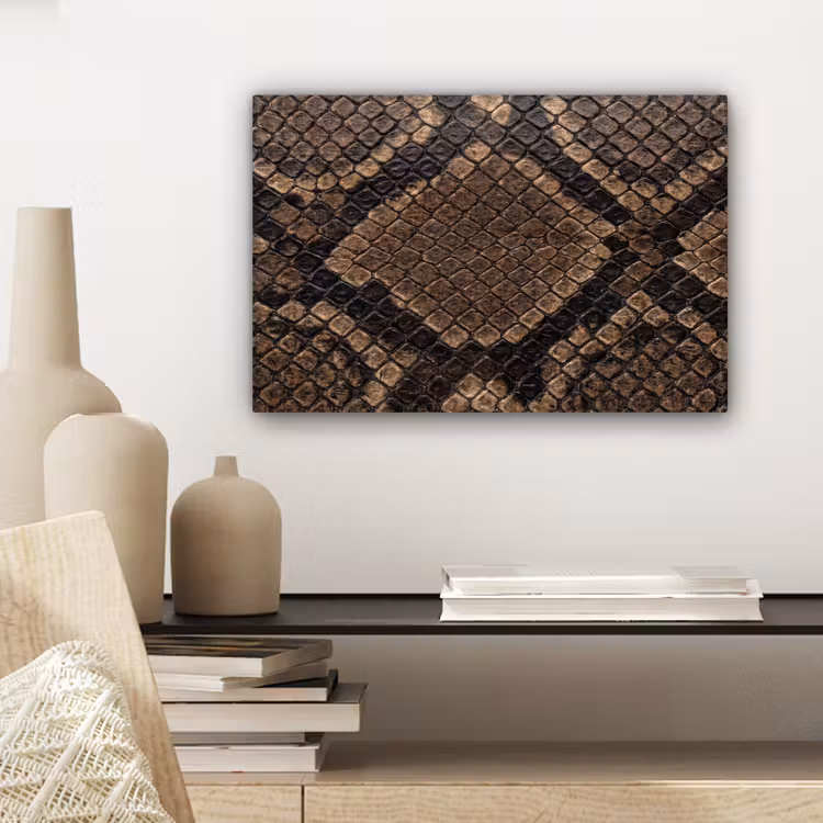 Tableau sur toile - Python - Écailles - Bronze — 4