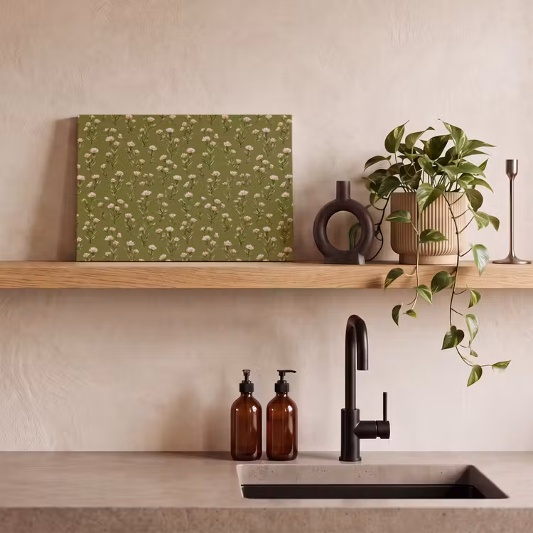 Tableau sur toile - Rustique - Fleurs - Vert — 2