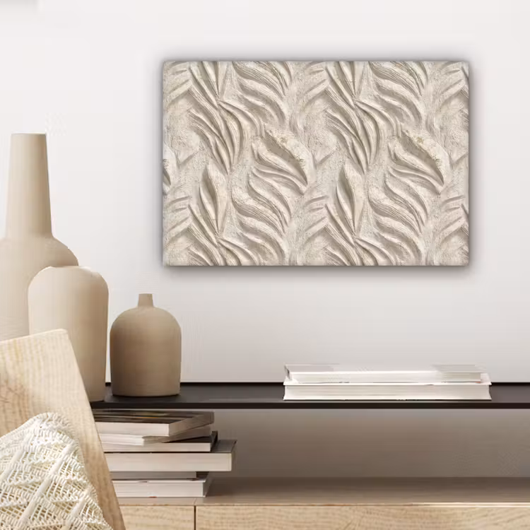 Tableau sur toile - Texture - Relief - Beige — 4