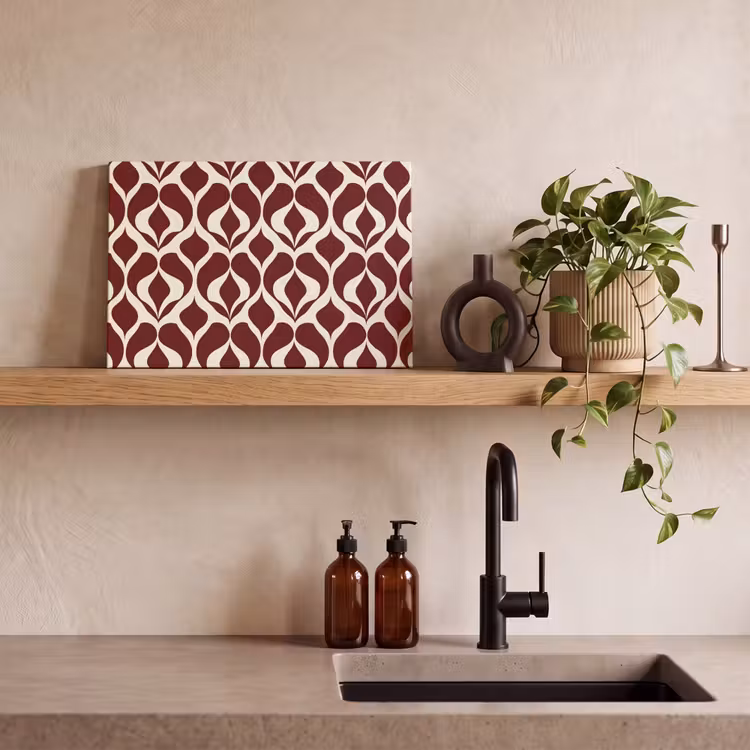 Tableau sur toile - Rouge - Drop pattern - Graphic — 2