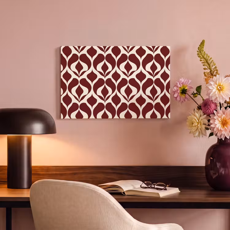 Tableau sur toile - Rouge - Drop pattern - Graphic — 3