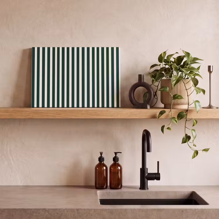 Tableau sur toile - Rayures - Classique - Vert — 2