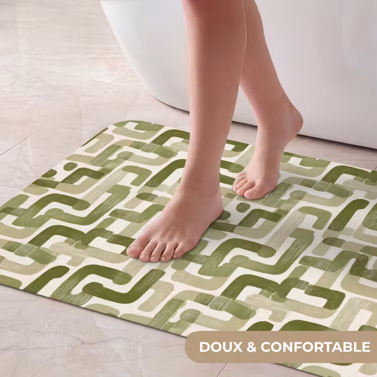 Tapis de bain- Moderne - Graphique - Vert — 5