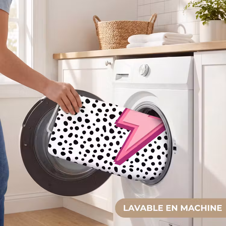 Tapis de bain- Éclair - Rose - Points — 7