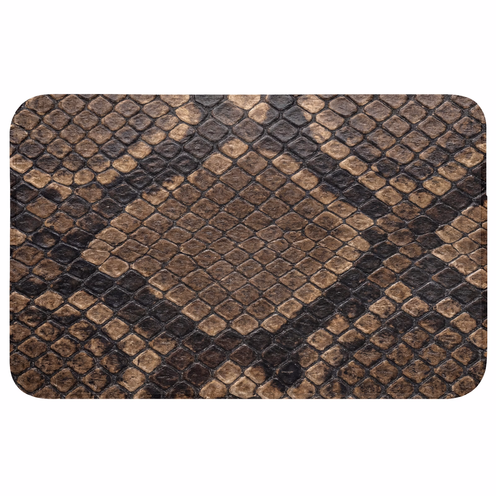 Tapis de bain- Python - Écailles - Bronze — 1